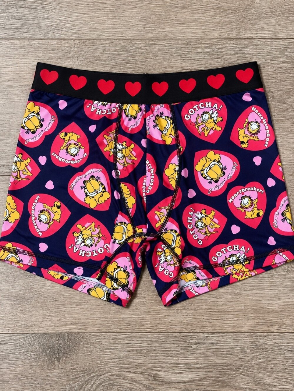 Garfield Valentine Heart Boxer Briefs Men’s XL 40-42 Waist 5” Inseam -J
